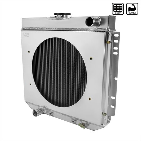 SPEC-D TUNING V8 651G LEFT SIDE LOWER OUTLET 20 INCH 3 ROW RADIATOR RAD3F-MST67D20